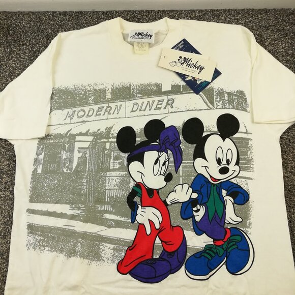 NWT Vintage 90s Mickey & Minnie Mouse T-Shirt Jerry Leigh Disney Mens XL - Picture 1 of 10